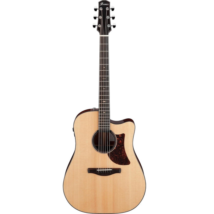 Ibanez AAD400CE 6-String Dreadnought Acoustic Electric Guitar, Right, Natural Low Gloss