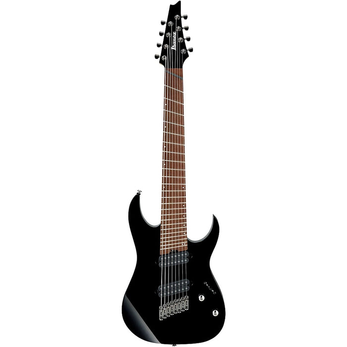 Ibanez RGMS8BK 8-String Multi-Scale Solidbody Electric Guitar, Right-Handed - Black