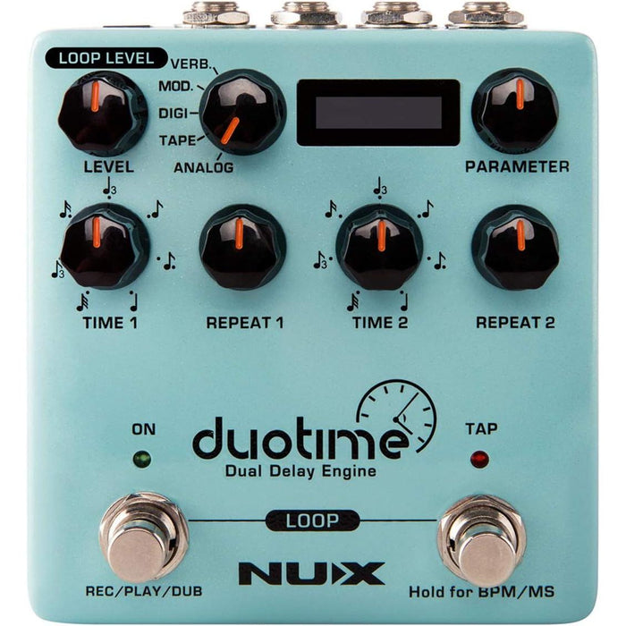 NDD-6 Duotime Stereo Delay Effect Guitar Pedal with Five Distinct Delay Types