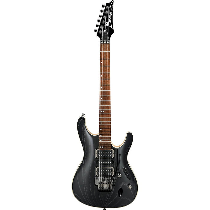 S570AHSWK 6-String Solidbody Electric Guitar, Right-Handed - Silver Wave Black