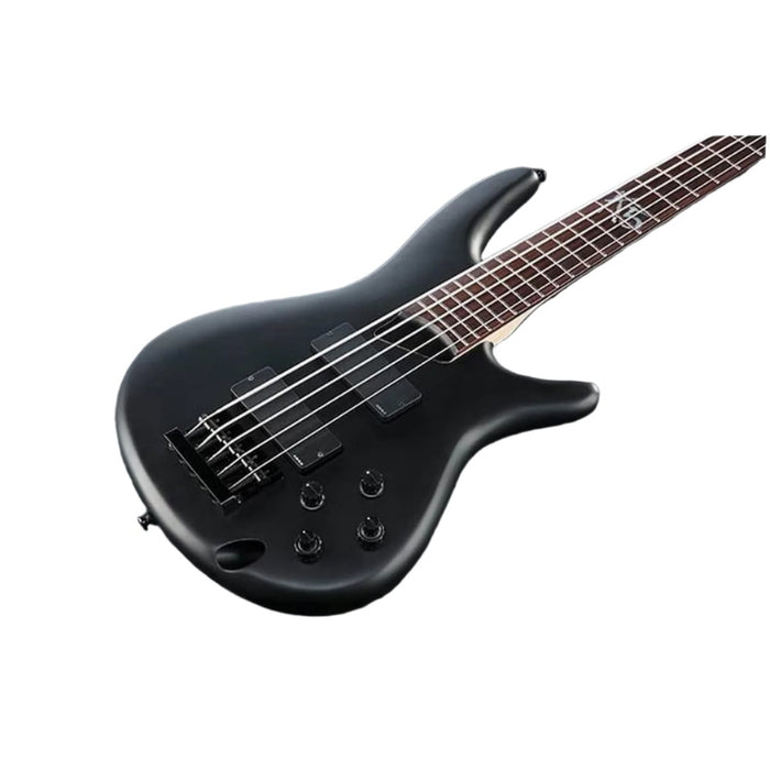 Fieldy Signature K5 5-String Solidbody Electric Bass Guitar, Right, Black Flat