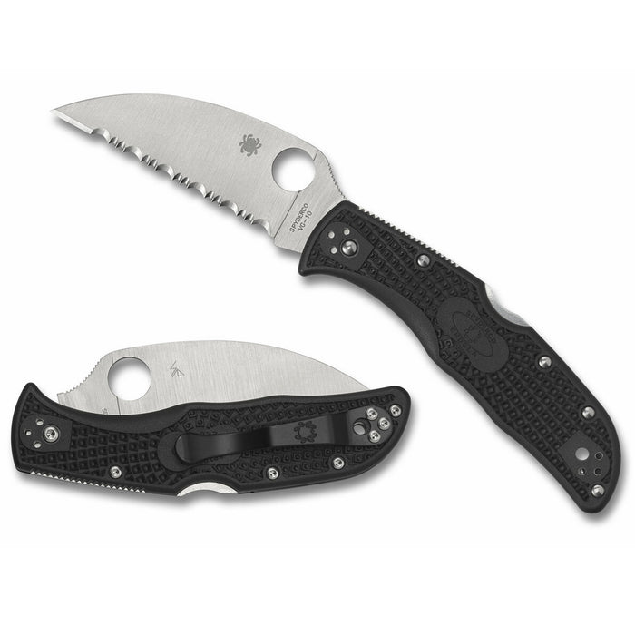 Spyderco Endela Folding Pocket Knife with 3.4" VG-10 Wharncliffe Blade, Black