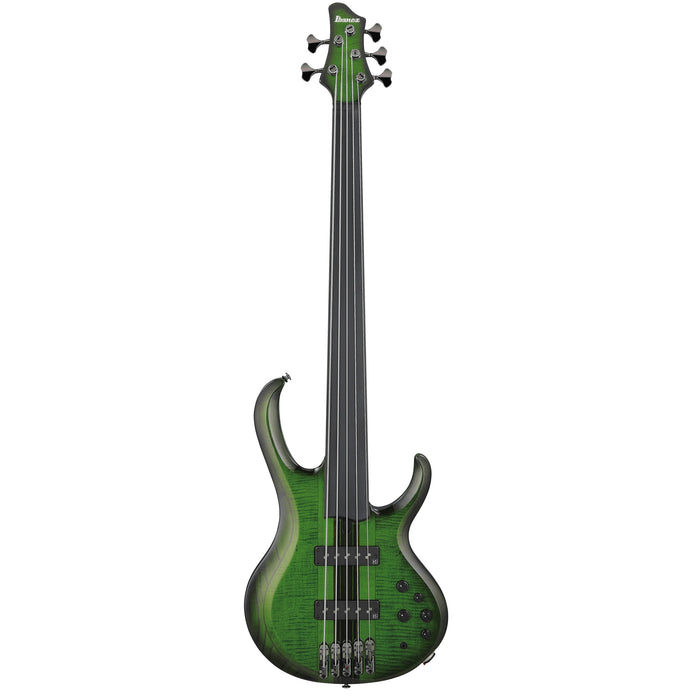 Steve Di Giorgio SDGB1 5-String Fretless Bass Guitar, Right, Dark Moss Burst