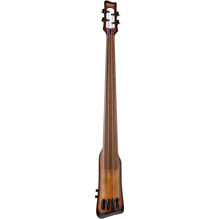 Upright Bass UB804 4-String Fretless Electric Bass, Right, Mahogany Oil Burst