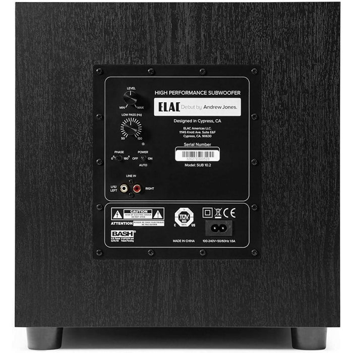 Debut 2.0 10" 200 Watt Powered Subwoofer with MDF Cabinets for Home Theater