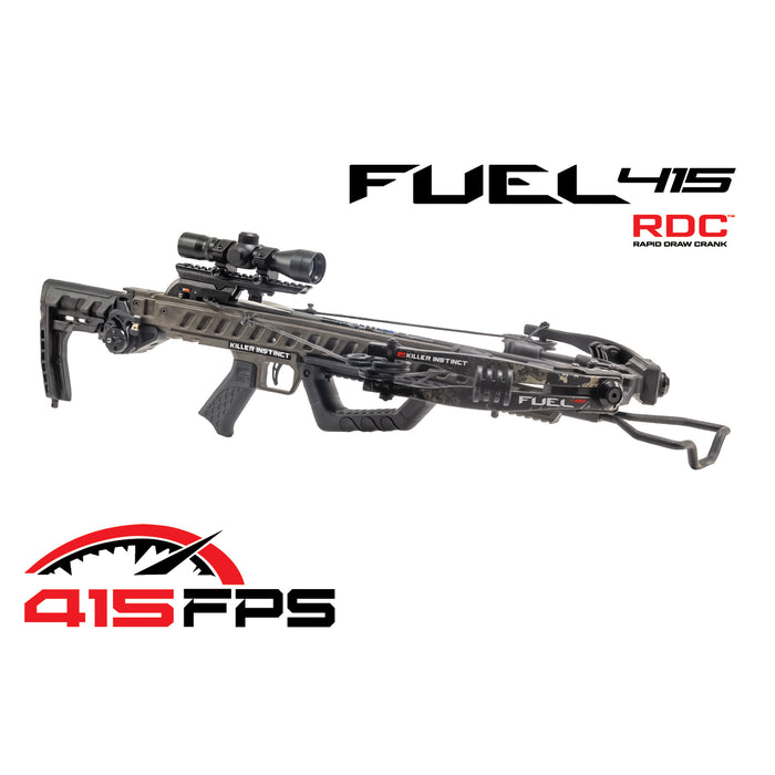 Killer Instinct FUEL 415 Crossbow Kit with Built-in RDC Crank and Lumix 4x32 Scope