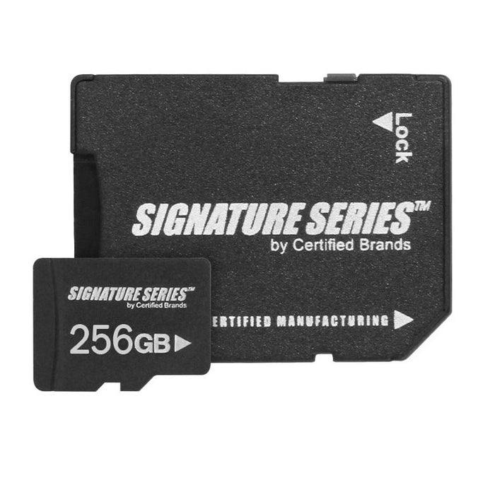 Signature Series 256GB Class 10 V30 Micro SDXC Memory Card with Adaptor