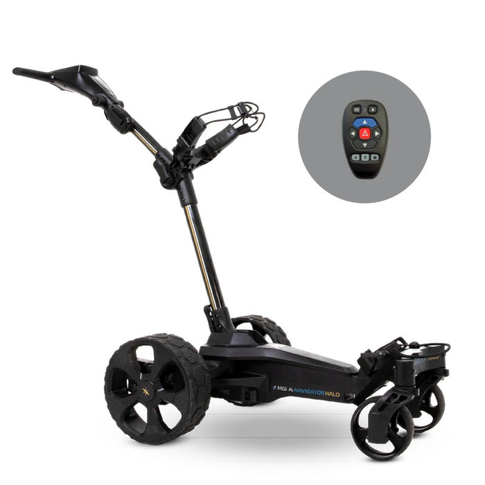 MGI Ai Navigator Halo GPS Electric Remote Golf Push Cart with Geo Protect Technology