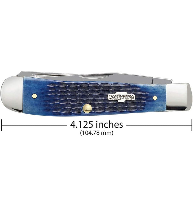 Rogers Corn Cob Jig Blue Bone Trapper Folding Pocket Knife with Tru-Sharp Steel