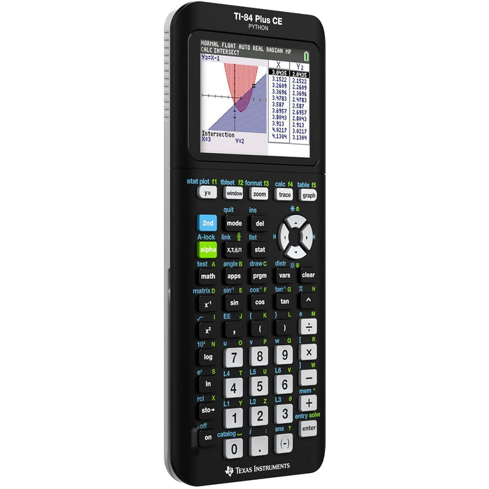 TI-84 Plus CE Color Graphing Calculator with Vibrant Display & Pre-Loaded Apps