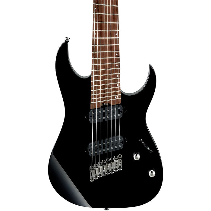 Ibanez RGMS8BK 8-String Multi-Scale Solidbody Electric Guitar, Right-Handed - Black