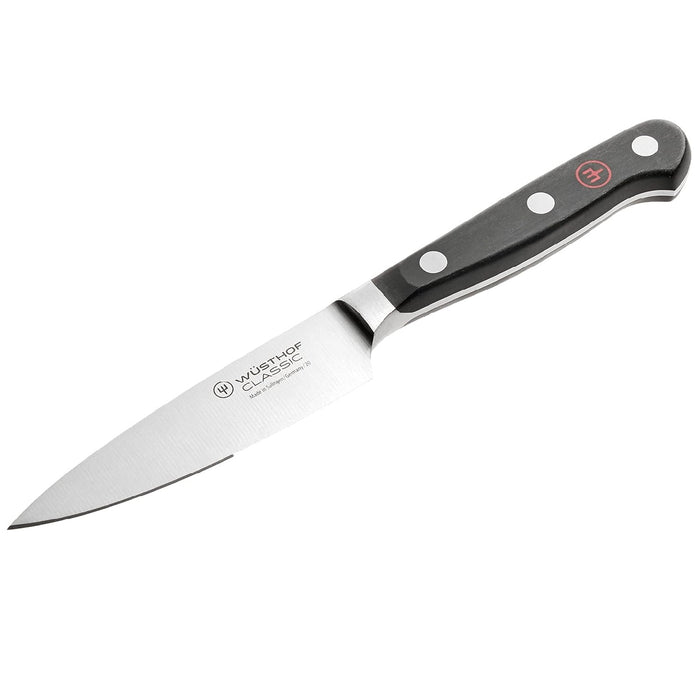 Classic 4" Extra Wide Stainless Steel Paring Knife, Black