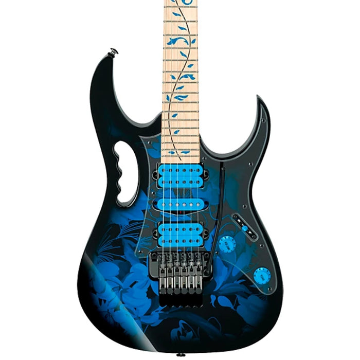 Steve Vai Signature Jem77P Soildbody Electric Guitar, Right-Handed - Blue Floral