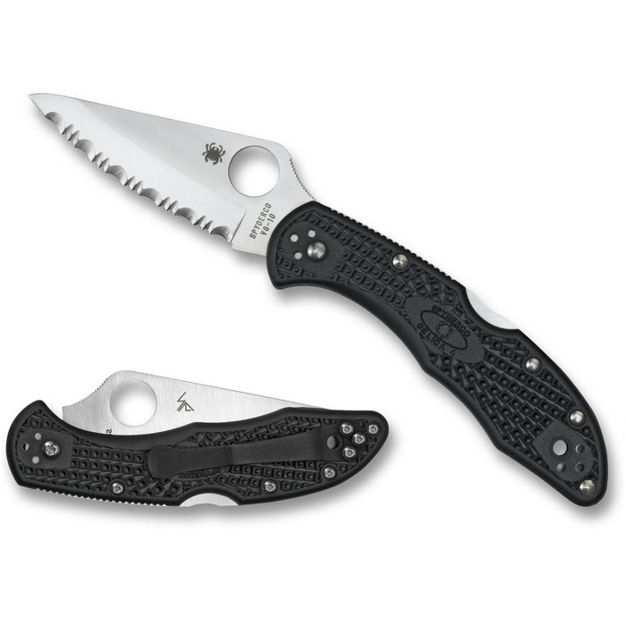 Spyderco Delica 4 Lightweight Folding Knife with 2.9" VG-10 Steel Blade, Black
