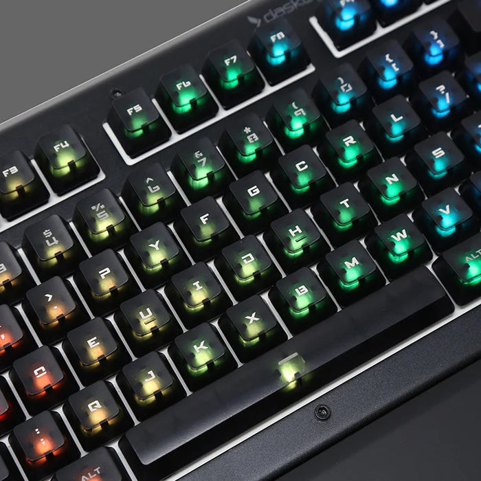 Translucent Modern Font RGB Keycap Set for Gamma Zulu Switches, 5Qs, & X50Q