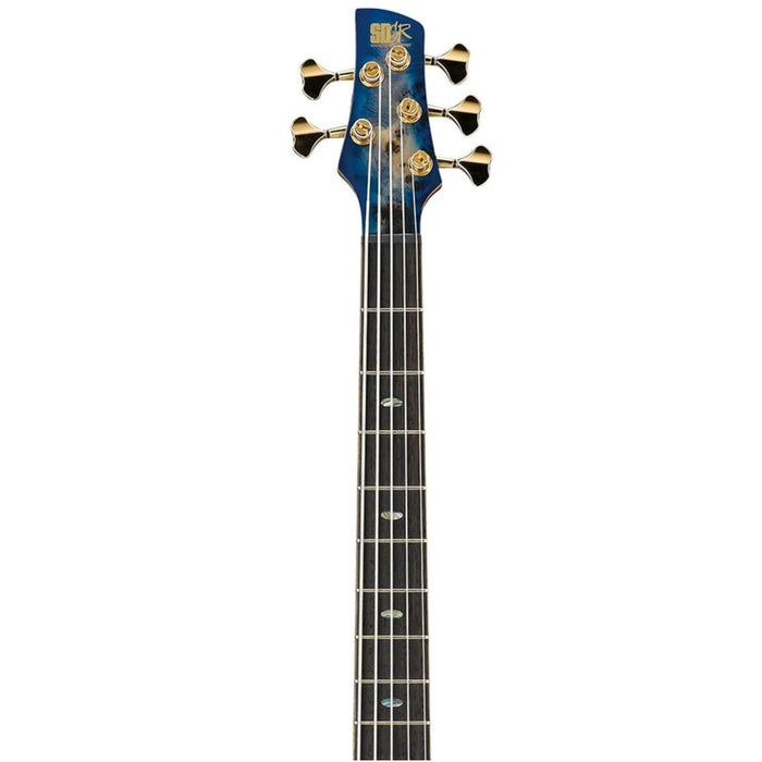 Premium SR2605 5-String Solidbody Electric Bass Guitar, Cerulean Blue Burst