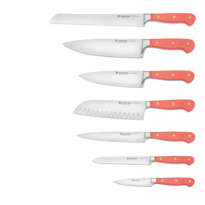 Classic Colors Series Eight Piece Knife Block Set with Stainless Steel Knives