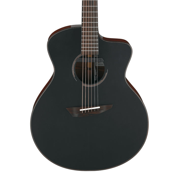 JGM10 6-String Acoustic Guitar, Right, Black Satin Top with Natural High Gloss