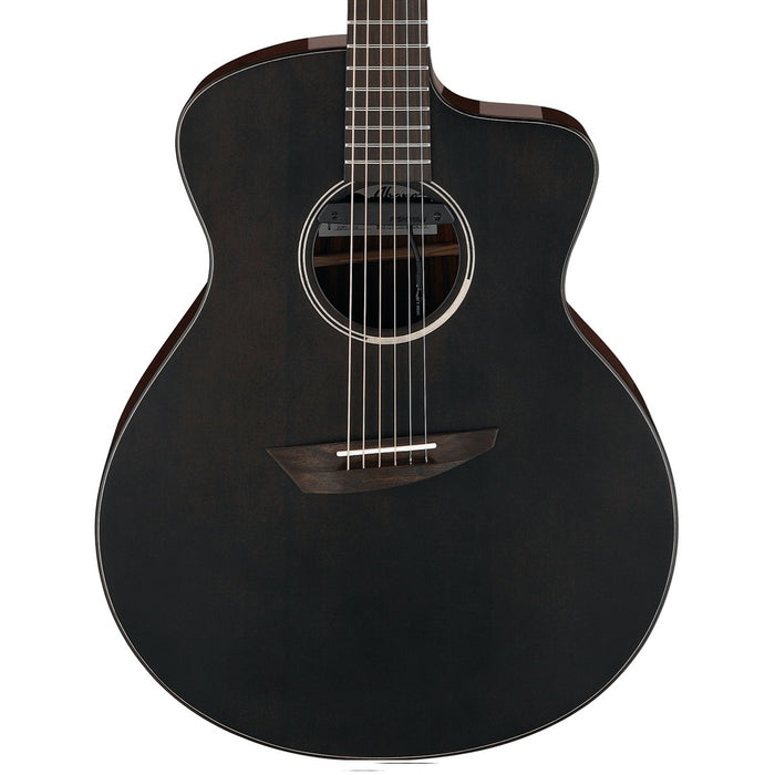 JGM5 6-String Acoustic Electric Guitar, Right, Black Satin with Natural Gloss