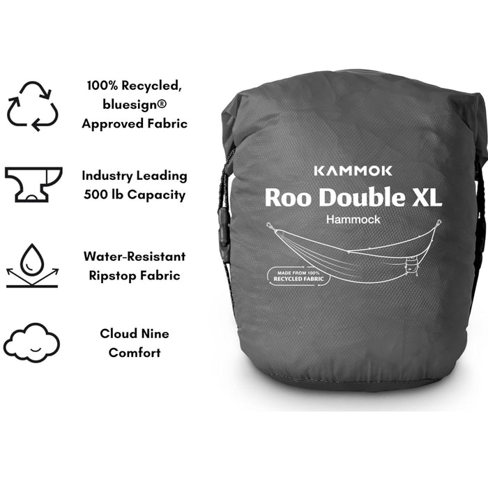 Roo Double XL Hammock with Stuff Sack | Great for Bigger & Taller Campers