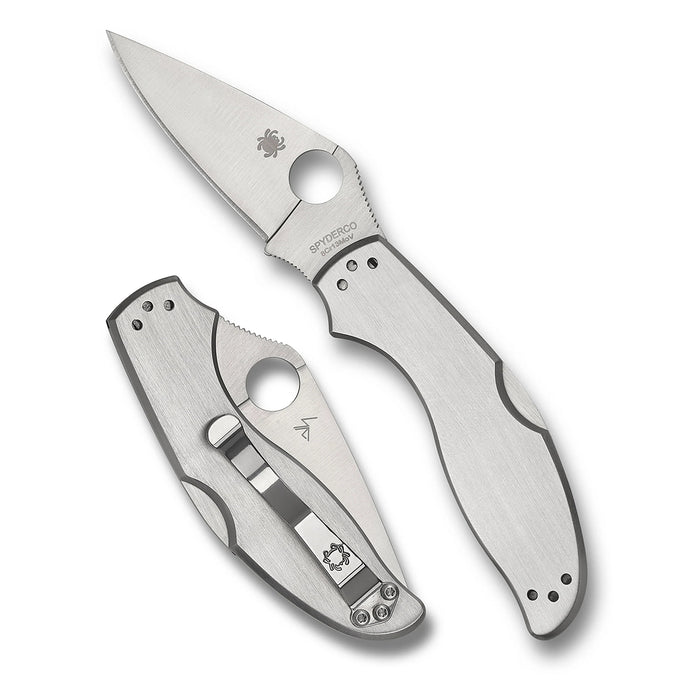 Spyderco Uptern Non-Locking Folding Pocket Knife with 8Cr13MoV Stainless Steel Blade