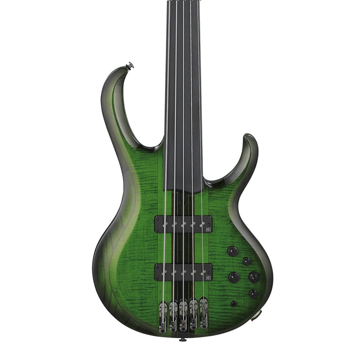 Steve Di Giorgio SDGB1 5-String Fretless Bass Guitar, Right, Dark Moss Burst