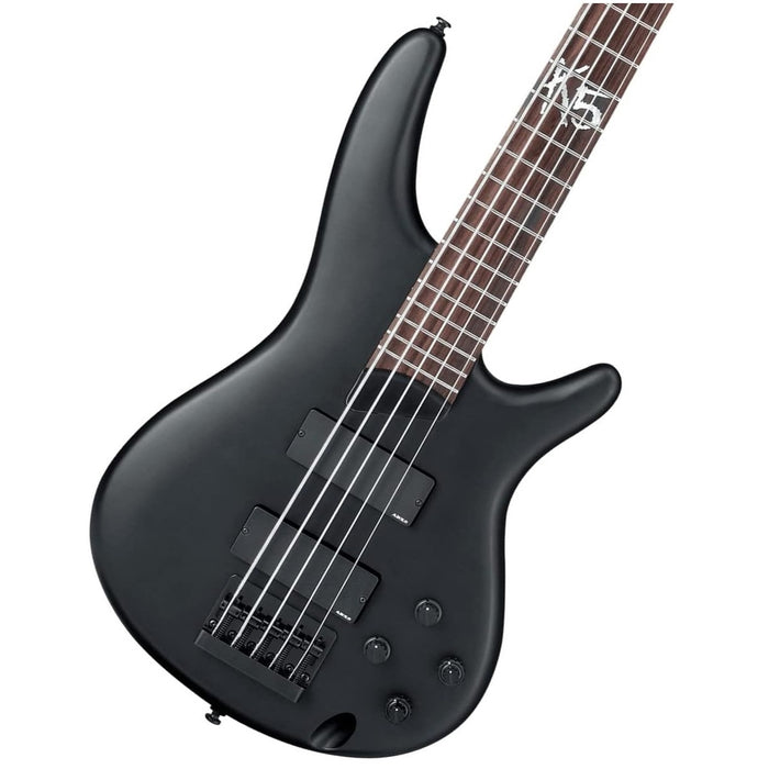 Fieldy Signature K5 5-String Solidbody Electric Bass Guitar, Right, Black Flat