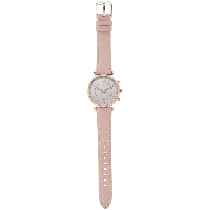 Fossil Women's 36mm Carlie Rose and Silver Stainless Steel Hybrid Smart Watch