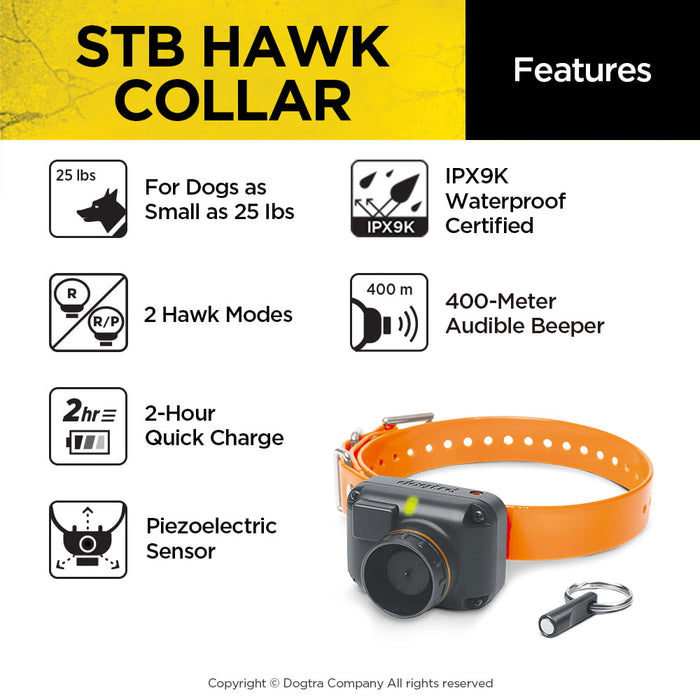 Dogtra STB Beeper Collar Beeper Version Hunting Dog Collar | Audible Up to 400 Meters