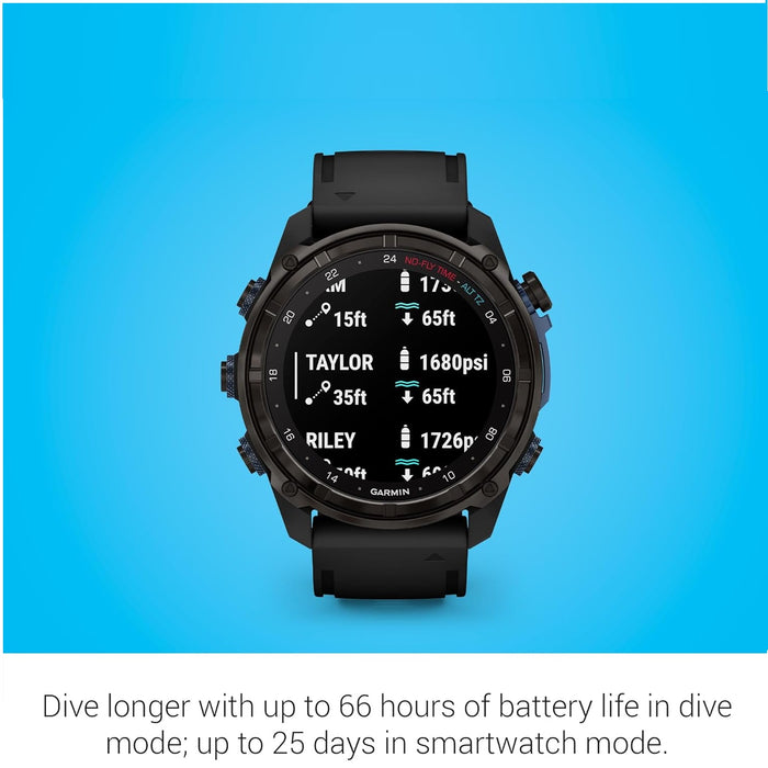 Descent Mk3 Series GPS Diving Computer and Smartwatch with AMOLED Display