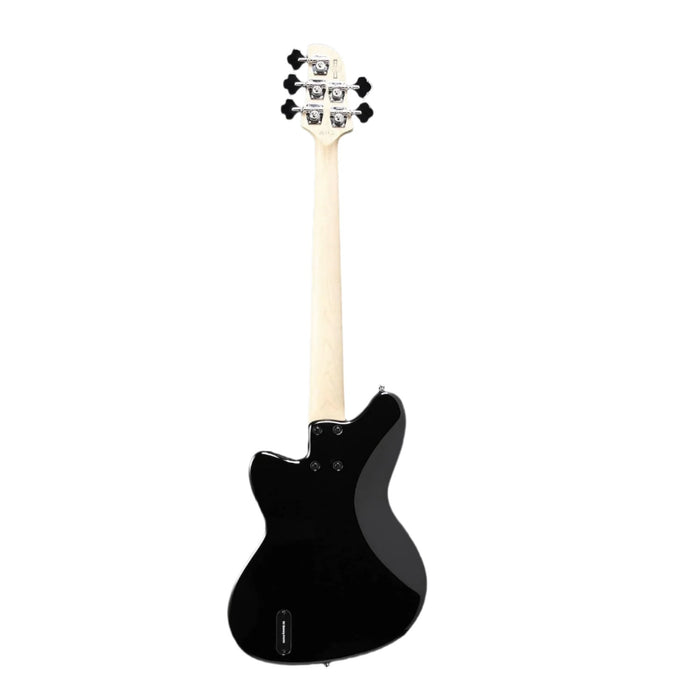 Talman Bass Standard TMB105 5-String Solidbody Electric Bass, Right, Black