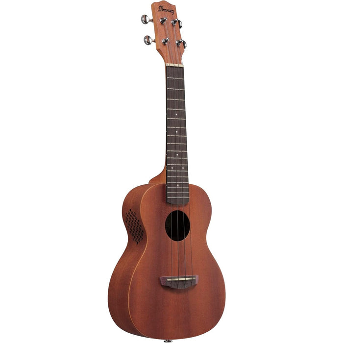 UKC100 Concert Ukulele with Purpleheart Fretboard, Right-Hand, Open Pore Natural