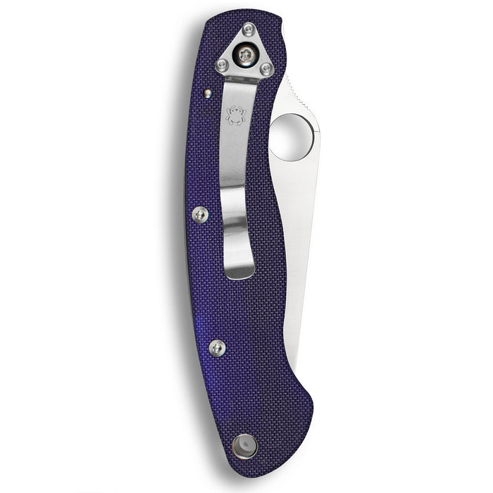 Spyderco Military Model Folding Pocket Knife with CPM S110V Blade, Dark Blue
