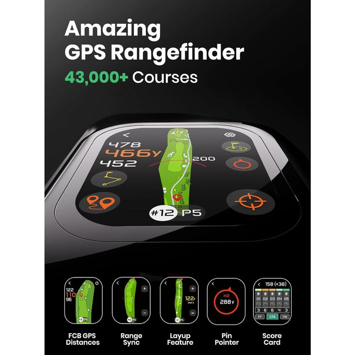 MILESEEY GenePro G1 Touchscreen and GPS Rangefinder with 43K+ Preloaded Courses