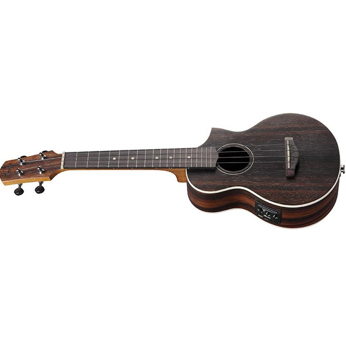 UEW13MEE 4-String Acoustic Electric Ukulele, Right-Handed, Dark Brown Open Pore