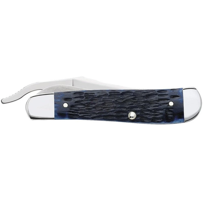 Rogers Jig Navy Blue Bone Russlock Pocket Knife with Tru-Sharp Stainless Steel