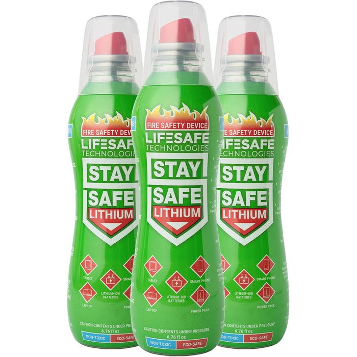 StaySafe Lithium Fire Extinguishing Spray | Suppresses Lithium Ion Batteries Fires