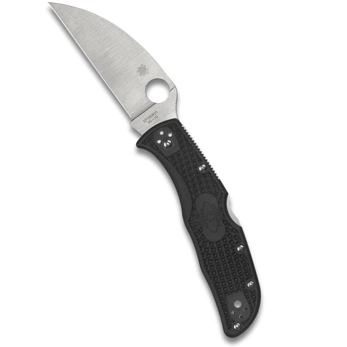 Spyderco Endela Folding Pocket Knife with 3.4" VG-10 Wharncliffe Blade, Black