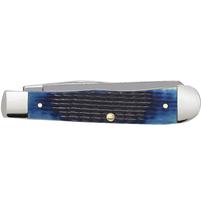 Rogers Corn Cob Jig Blue Bone Trapper Folding Pocket Knife with Tru-Sharp Steel