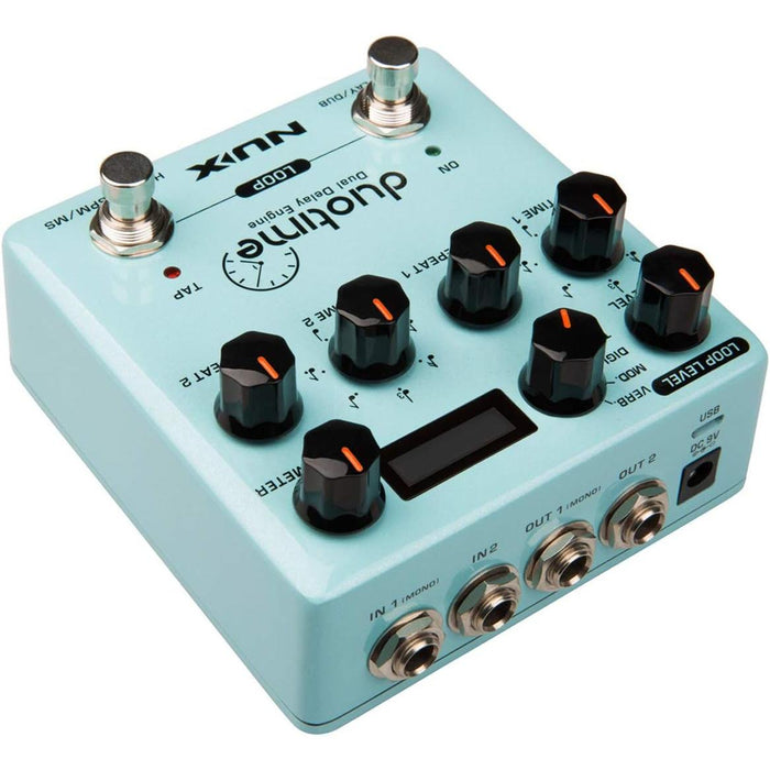 NDD-6 Duotime Stereo Delay Effect Guitar Pedal with Five Distinct Delay Types