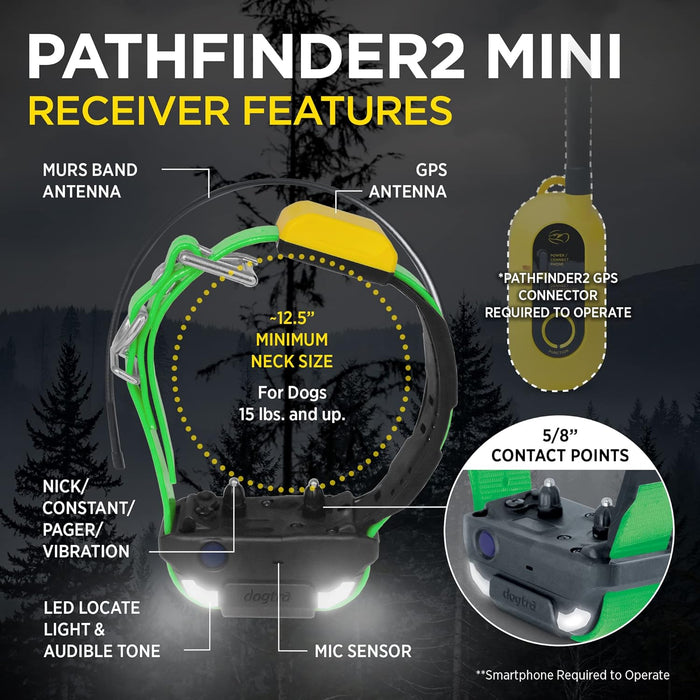 Pathfinder 2 Mini Additional Dog GPS Tracking and Training Receivers