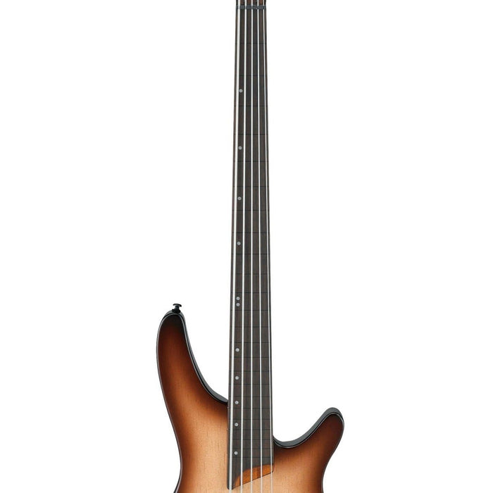 SRH505F 5-String Semi-Hollow Bass Guitar, Right, Natural Browned Burst Flat