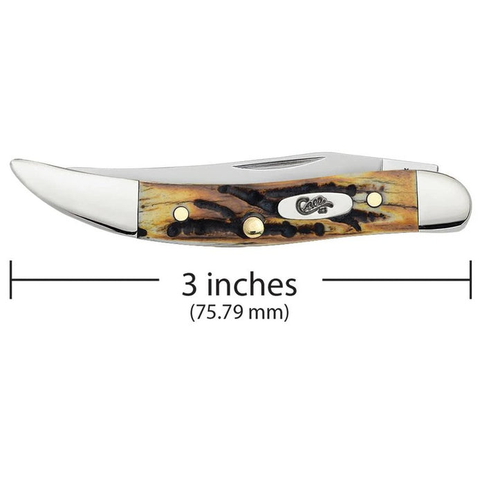 Genuine Stag Small Texas Toothpick Folding Pocket Knife With Tru-Sharp Steel