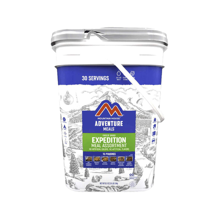 Mountain House - Expedition Bucket - 5 Day Freeze Dried Backpacking & Camping Food Meal Kit - 30 Servings