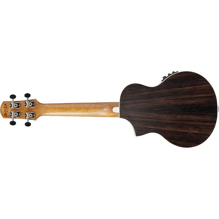 UEW13MEE 4-String Acoustic Electric Ukulele, Right-Handed, Dark Brown Open Pore