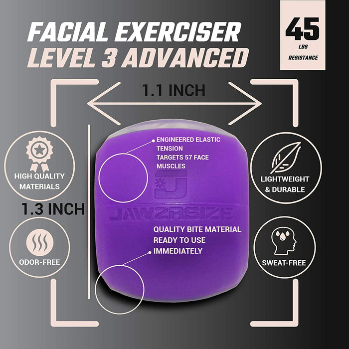 Advanced Large Custom Fit Facial Exerciser | 45 lbs of Bite Resistance