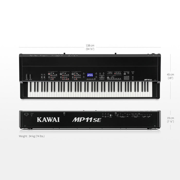 MP11SE 88-Key Digital Piano With Grand Feel Wooden-Key Action, Gloss Black