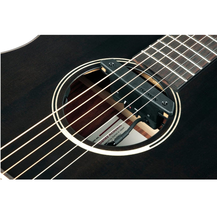 JGM5 6-String Acoustic Electric Guitar, Right, Black Satin with Natural Gloss