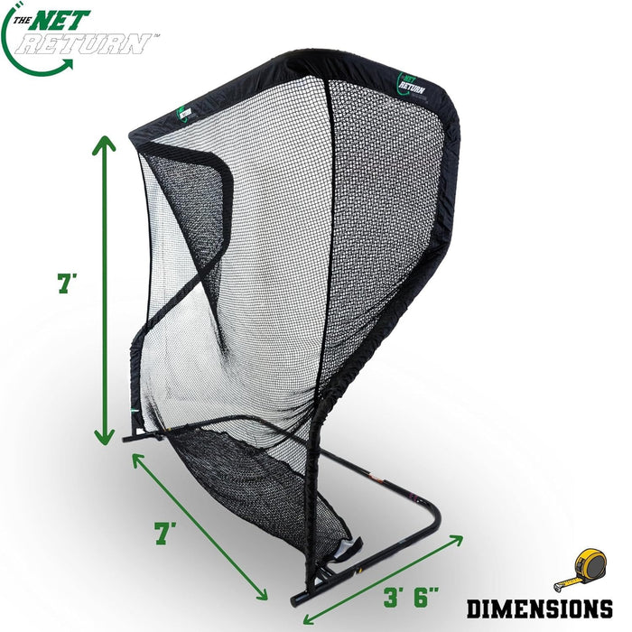 Home 7' x 7' Driving Golf Net  | Instantly Returns the Ball | Indoors and Outdoors