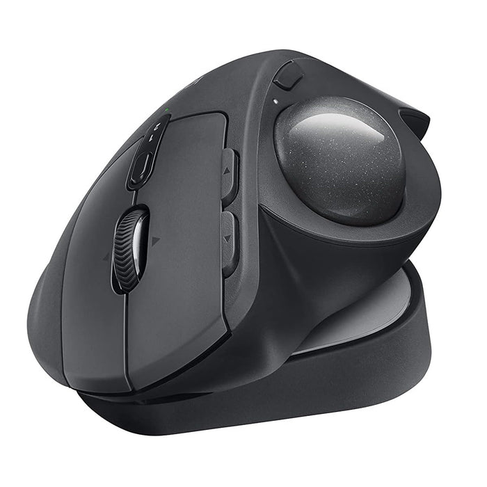 MX ERGO Plus Wireless Trackball Mouse with Extra 10-Degree Wedge and Easy Switch